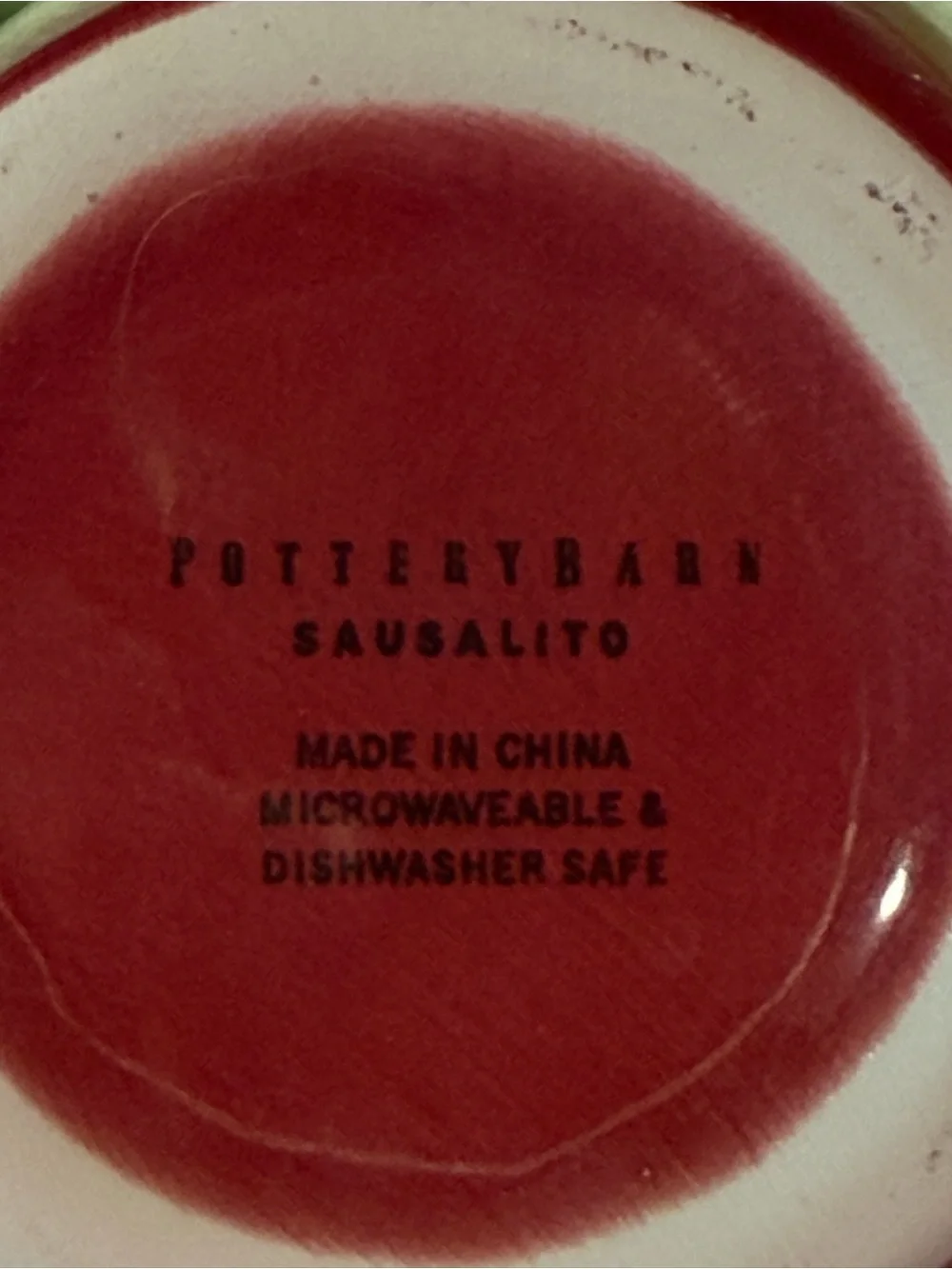 Pottery Barn Red Glazed Ceramic Mug Set. Set of Six!